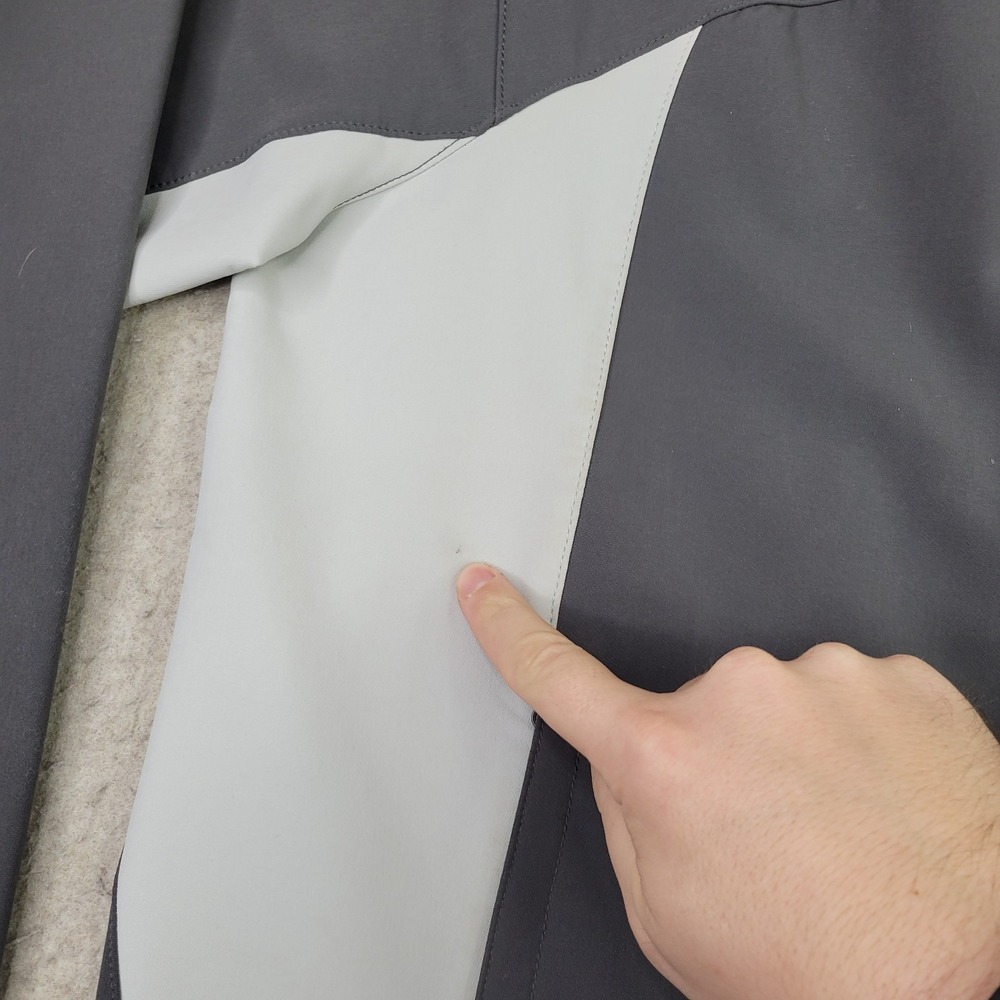 The North Face Windwall Jacket Mens L‎ Gray Colorblock Full Zip Mock Neck - Picture 10 of 13